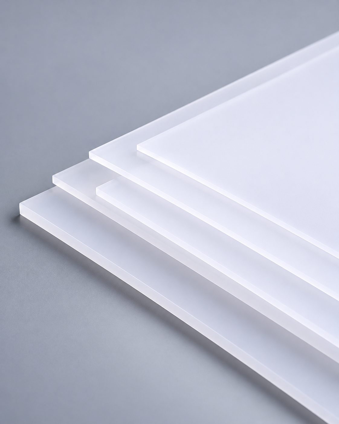Layered opal white diffuser sheets — illustrative product image